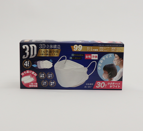 3D立体不織布マスク(30P)ホワイト 3D立体不織布マスク(30P)ホワイト